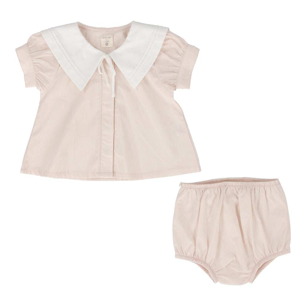 Baby Girl Short Set | Sailor | Pink | Lil Legs | SS25