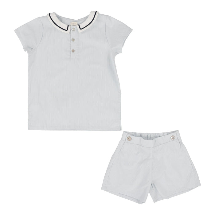 Baby Boy Short Set | Sailor | Light Blue | Lil Legs | SS25