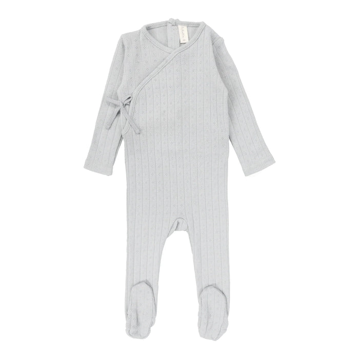 Baby Boy Footie | Fine Pointelle | Blue | Lil Legs