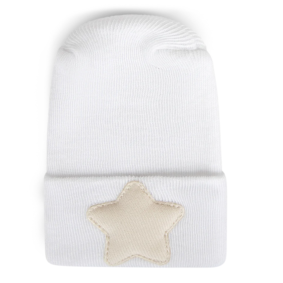 Baby Hospital Hat | Adora | Linen Cream Star