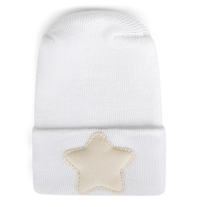 Baby Hospital Hat | Adora | Linen Cream Star