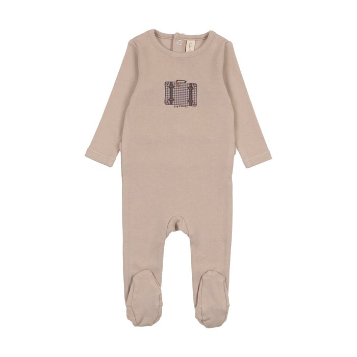 Baby Boy Footie | Suitcase | Taupe | Lil Legs | SS25