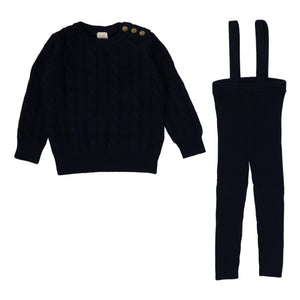 Baby Boy 2 Piece Outfit | Knit | Navy | Lil Legs