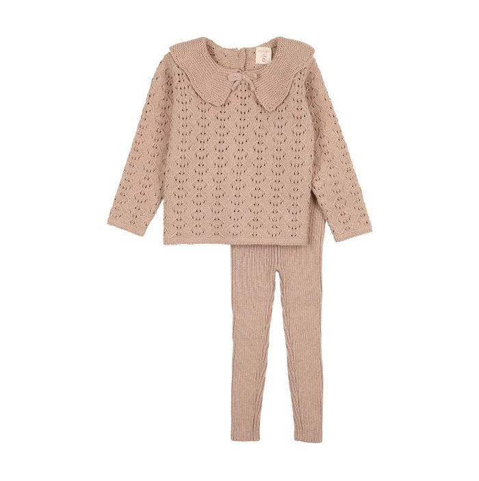 Baby Girl 2 Piece Outfit | Knit | Pink | Lil Legs