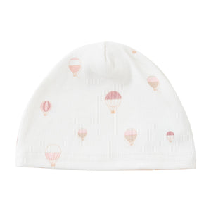 Baby Girl Footie + Hat | Hot Air Balloon | Pink | Kipp