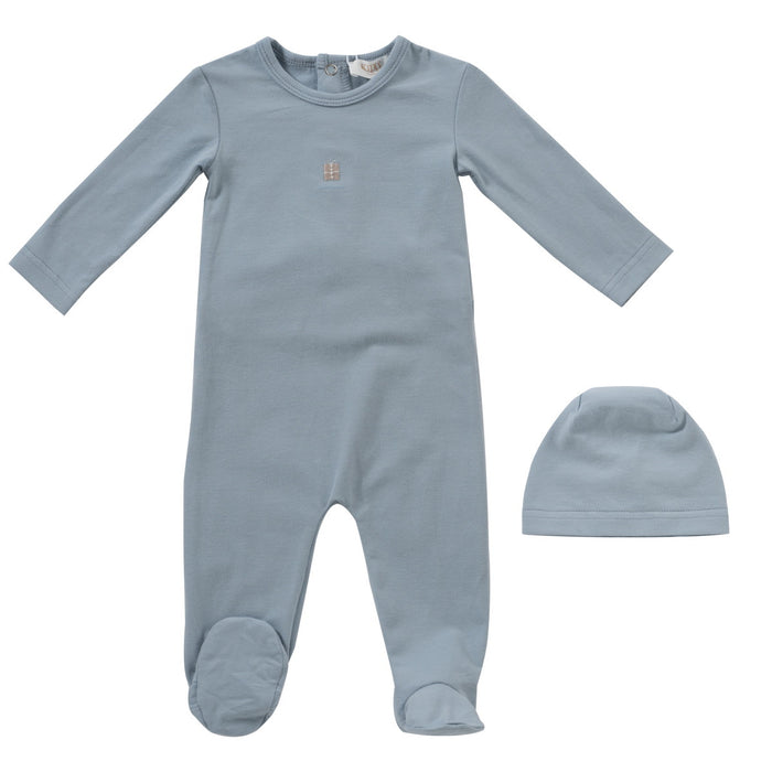 Baby Boy Footie + Hat | Gift Box | Blue | Kipp Baby | SS25