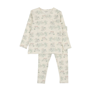 Baby Girl Lounge Set | Toile collection | Ivory Girls | Bee and Dee