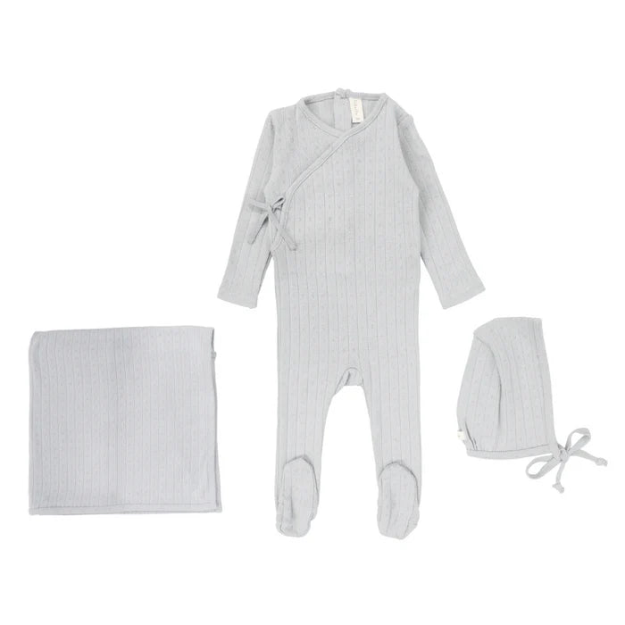 Baby Boy Layette Set | Fine Pointelle | Blue | Lil Legs