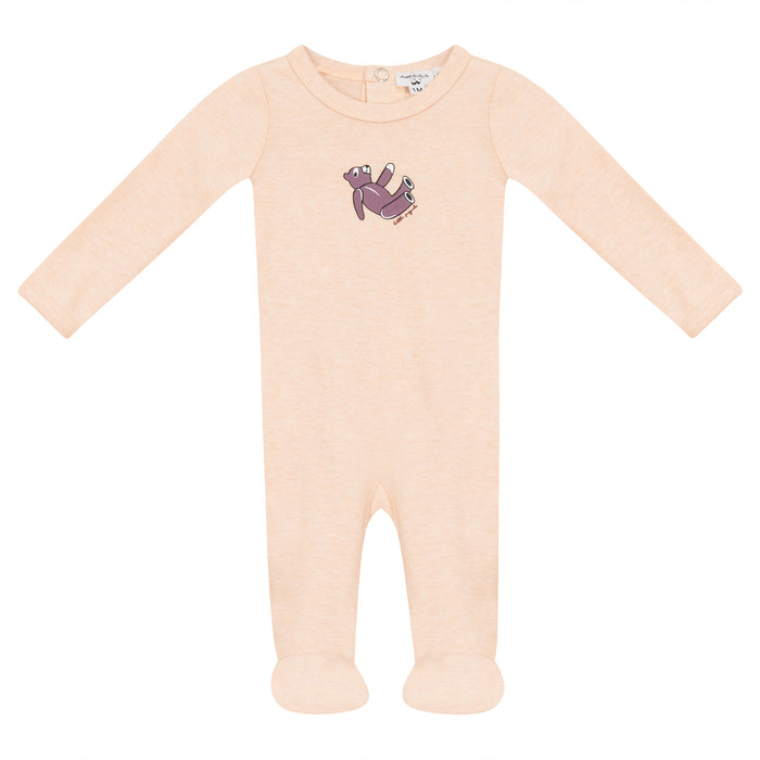 Baby Girl Footie | Bear Print | Blush Mix | Little Fragile