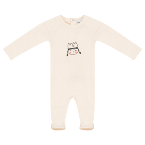 Baby Girl Footie | Fleece Crown | Cream | Charlotte & George