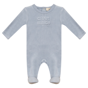 Baby Boy Footie | Bumped Up | Blue | Bebe Bella