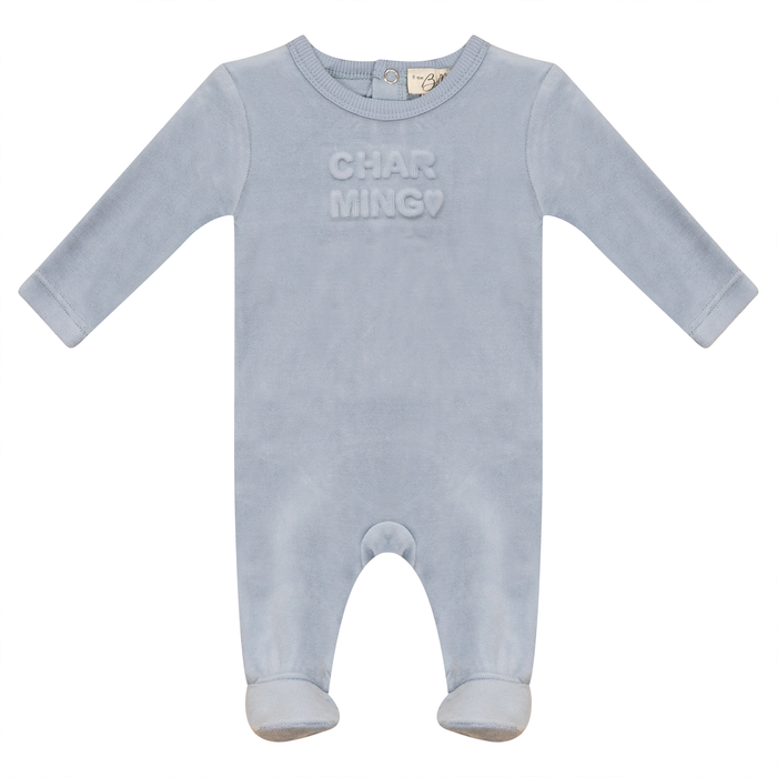 Baby Boy Footie | Bumped Up | Blue | Bebe Bella