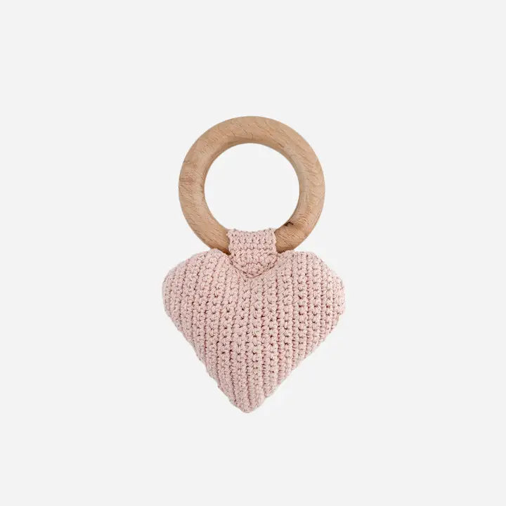 Crochet Rattle | Heart|  The Blueberry Hill