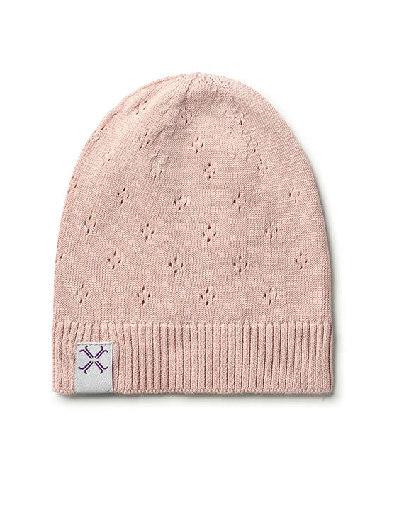 Baby Beanie | Jacqueline & Jac | Pointelle Knit | Blush