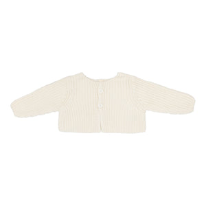 Baby Neutral Cardigan | Chunky Knit Shrug | Cream | Lil Legs