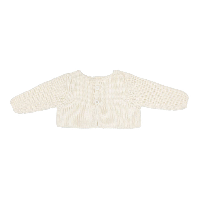 Baby Neutral Cardigan | Chunky Knit Shrug | Cream | Lil Legs