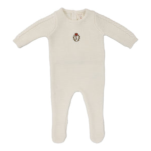 Baby Boy Layette Set | Crest Knit | Cream Boy | Lil Legs