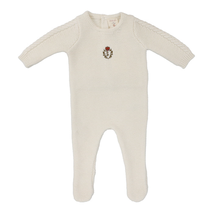 Baby Boy Layette Set | Crest Knit | Cream Boy | Lil Legs