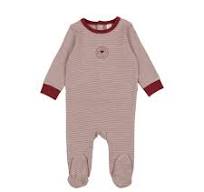 Baby Girl Footie | Striped Lounge | Rosewood | Lil Legs