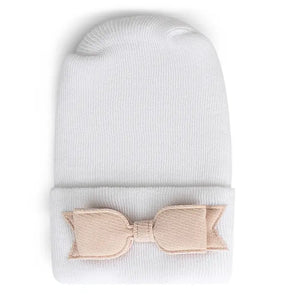 Baby Hospital Hat | Adora | Linen Petal Bow