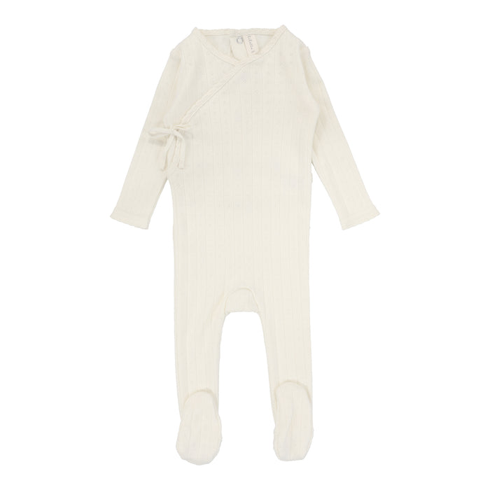 Baby Neutral Footie | Fine Pointelle | Cream | Lil Legs