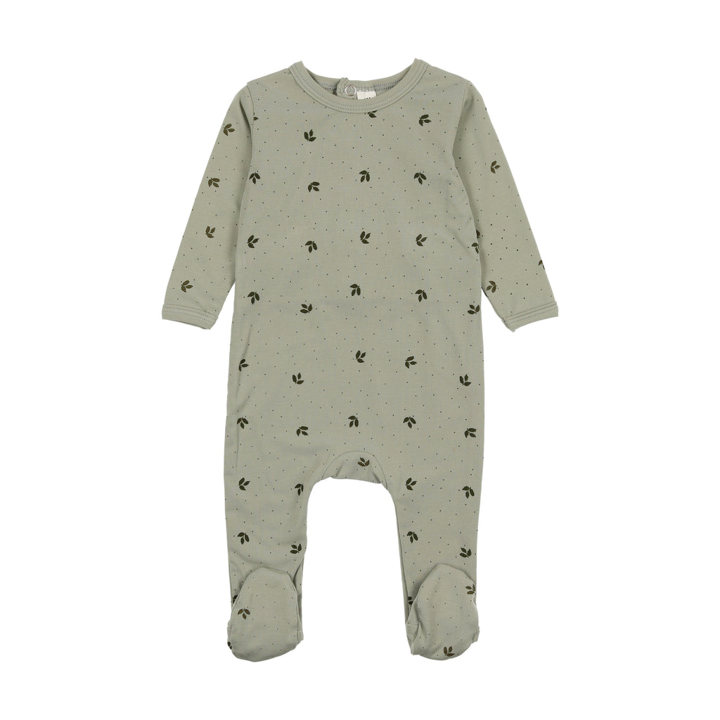 Baby Boy Layette Set | Scattered Leaf Print | Green | Bonjoy Baby | SS25