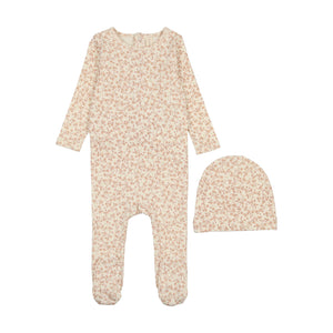 Baby Girl Footie + Hat | All Over Floral | Mauve | Lil Legs | SS25