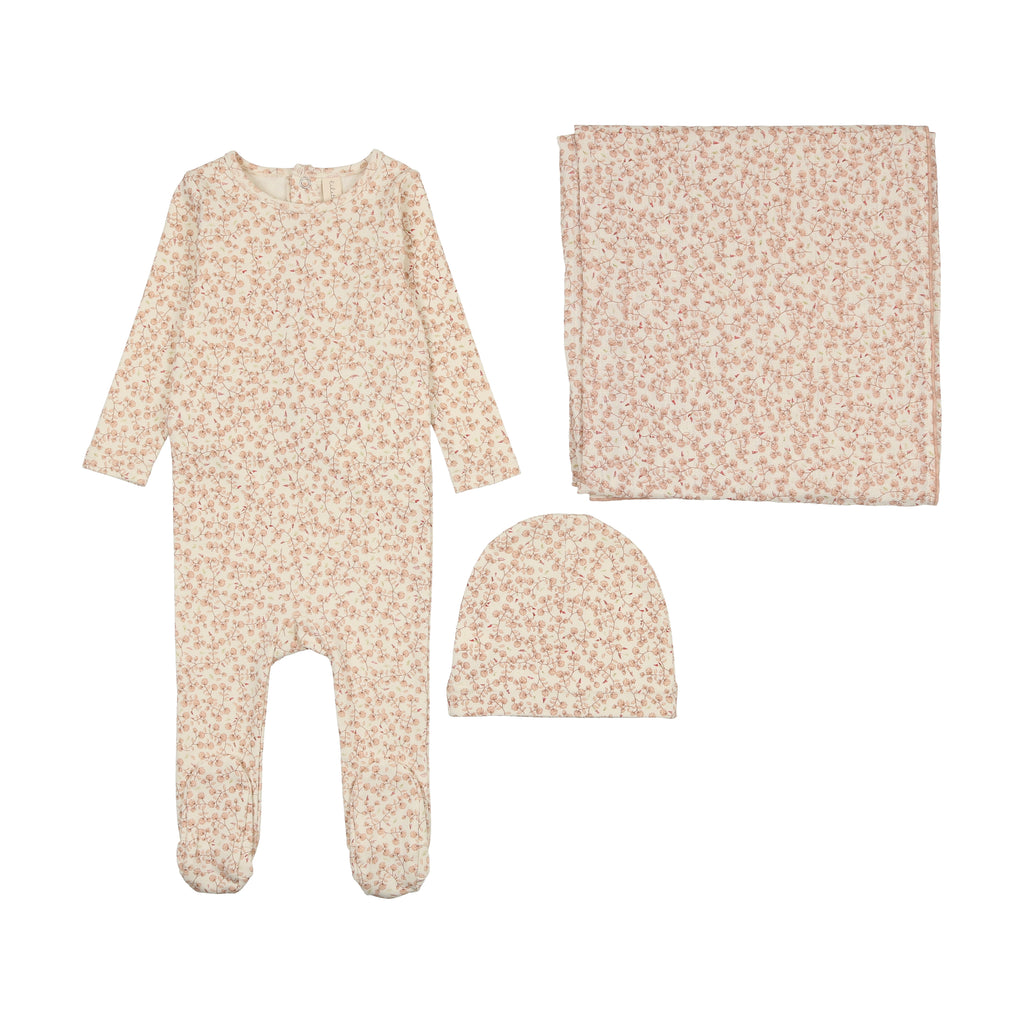 Baby Girl Layette Set | All Over Floral | Mauve | Lil Legs | SS25