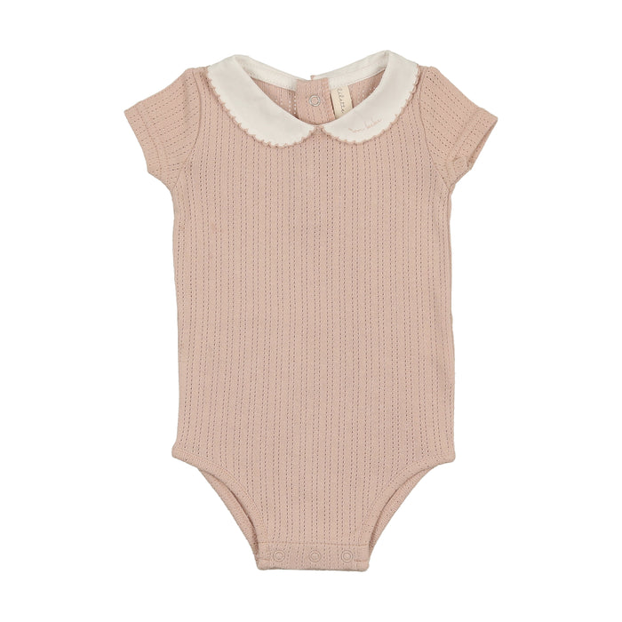 Baby Girl Onesie | Edged Collar | Blush | Lil Legs | SS25