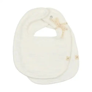 Baby Bib 2 Pak | White Bib-White Trim | Lil Legs