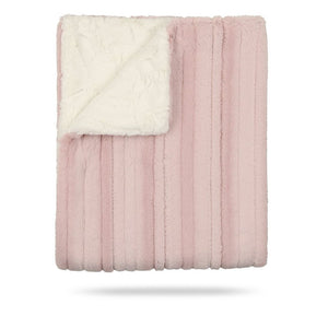 Baby Girl Blanket | Lux Fur |Pink Panel | Peluche