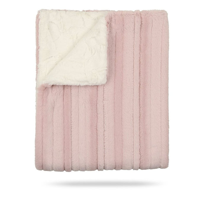 Baby Girl Blanket | Lux Fur |Pink Panel | Peluche