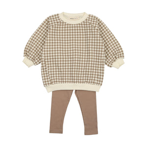 Baby Boy 2 Piece Outfit | Sweatshirt Set | Mink | Mema