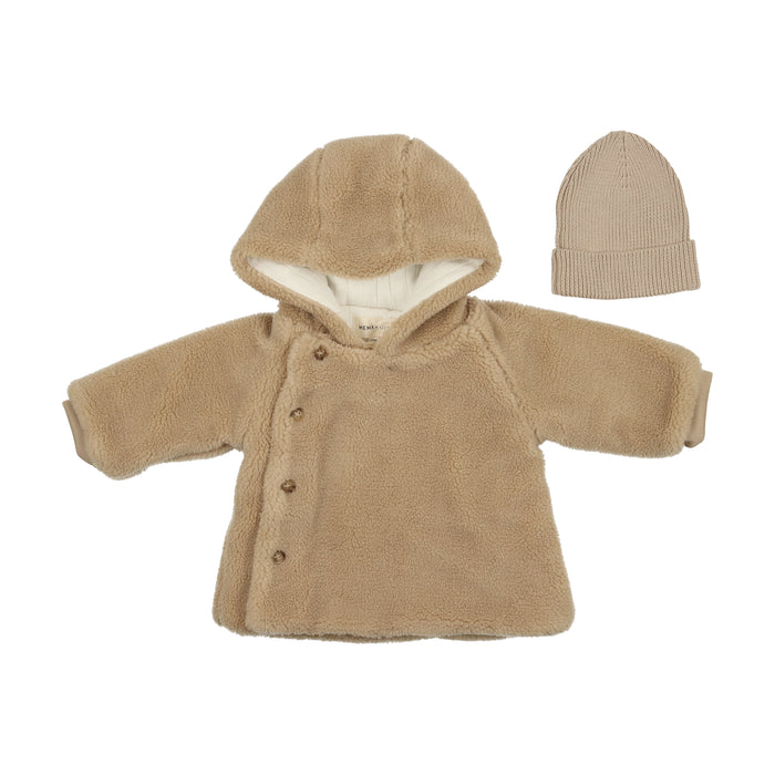 Baby Boy Jacket | Sherpa | Beige | Mema