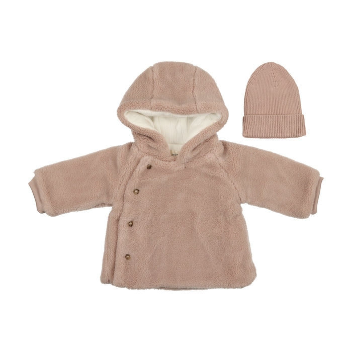 Baby Girl Jacket | Sherpa | Dusty Pink | Mema