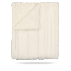 Baby Boy Blanket | Lux Fur | Cream Panel | Peluche