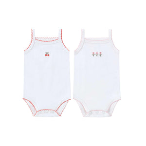 Spaghetti Strap Bodysuit - Undershirt | Tulip & Cherry | Girl 2 Pak | Petit Clair