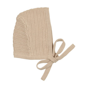 Baby Cocoon & Hat Set | Ribbed Knit | Tan | Peluche