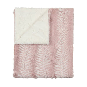 Baby Girl Blanket | Lux Fur |Rose Stone & Natural | Peluche