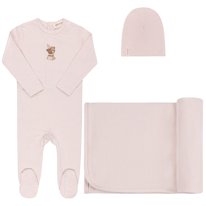 Baby Girl Layette Set | Organic Bear Collection | Pink | Ely's & Co | SS25