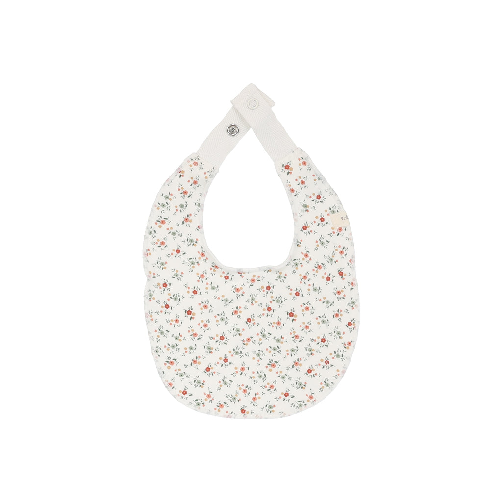 Baby Girl Muslin/Terry Bib | Bouquet Floral | Winter White/Floral | Lil Legs | SS25