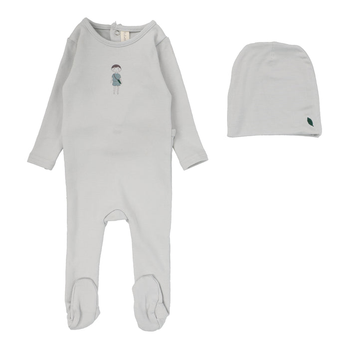 Baby Boy Footie + Hat | Doll | Seafoam | Lil Legs | SS25