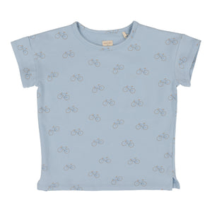 Baby Boy Tee | All Over Bike | Blue | Lil Legs | SS25