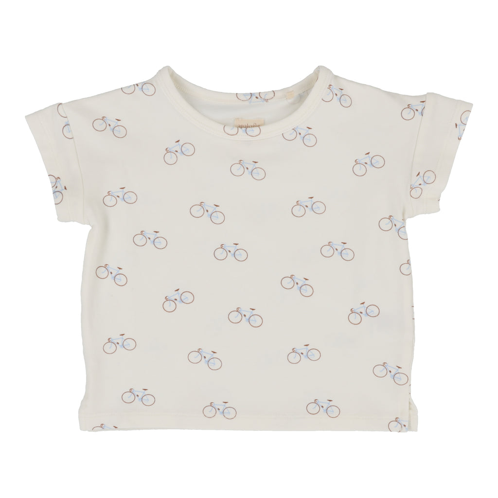 Baby Boy Tee | All Over Bike | White | Lil Legs | SS25