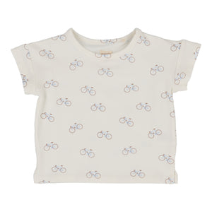 Baby Boy Tee | All Over Bike | White | Lil Legs | SS25