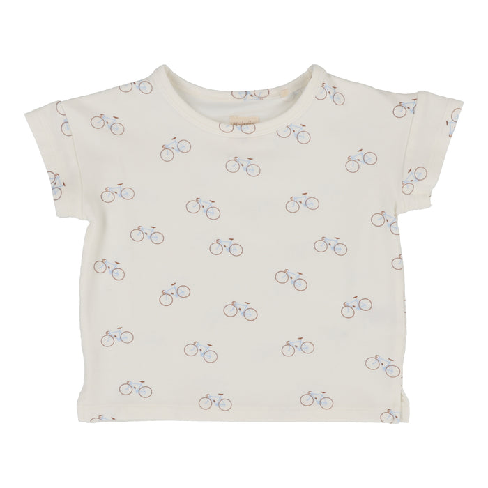 Baby Boy Tee | All Over Bike | White | Lil Legs | SS25