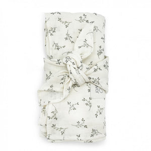 Swaddle Blanket + Cloth | Olive Bloom | Baby Shower