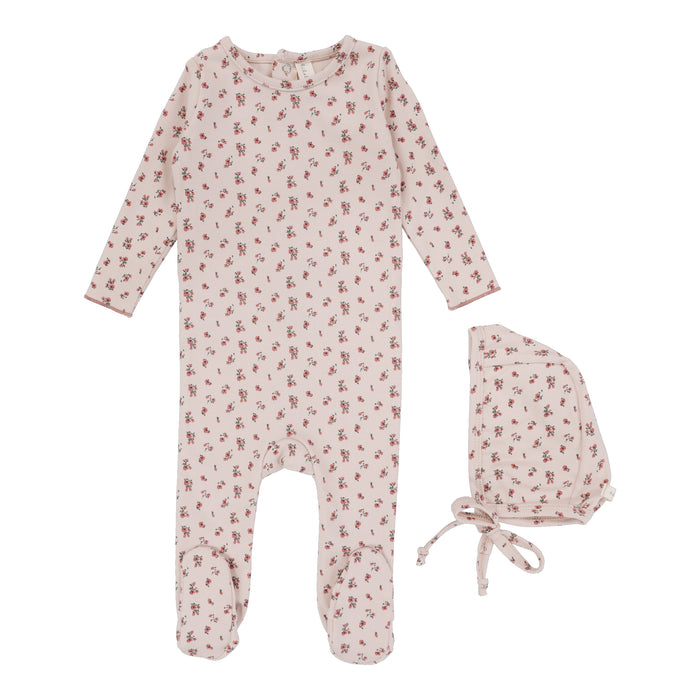 Baby Girl Layette Set | Vintage Floral | Pink | Lil Legs