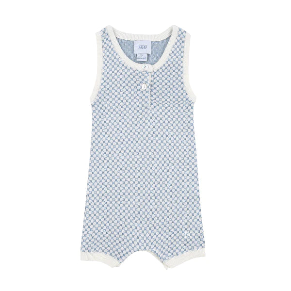 Baby Boy Romper | Geo | Blue | Kipp | SS23