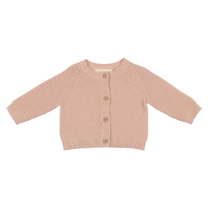 Baby Girl 4 Piece Set | Pearl Knit | White/Old Rose | Mema Knits | SS23